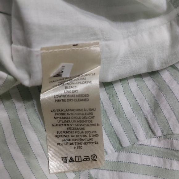 Anthropologie Gray Striped Crop Top - Picture 6 of 7